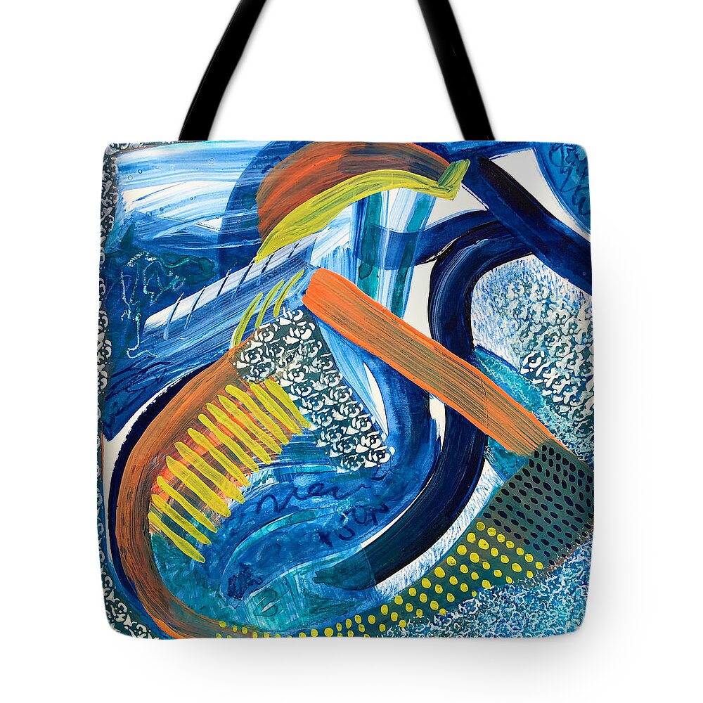  Tote Bag featuring the painting Sailing the High Seas by Polly Castor