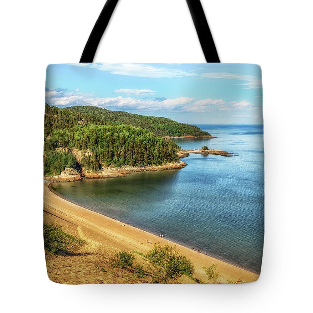 Saint Lawrence River Tote Bag featuring the photograph Saint Lawrence River Bank by Elvira Peretsman
