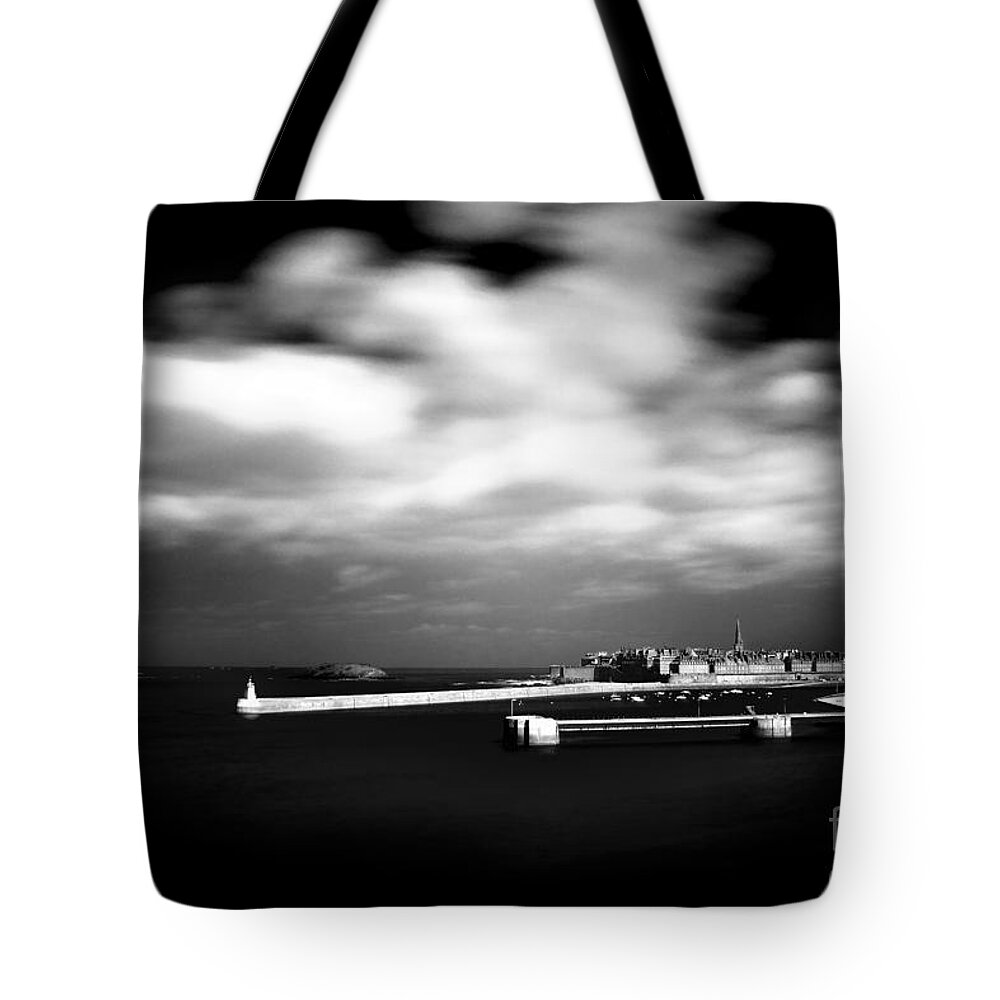  Art Tote Bag featuring the photograph Saint-Malo infrared by Frederic Bourrigaud