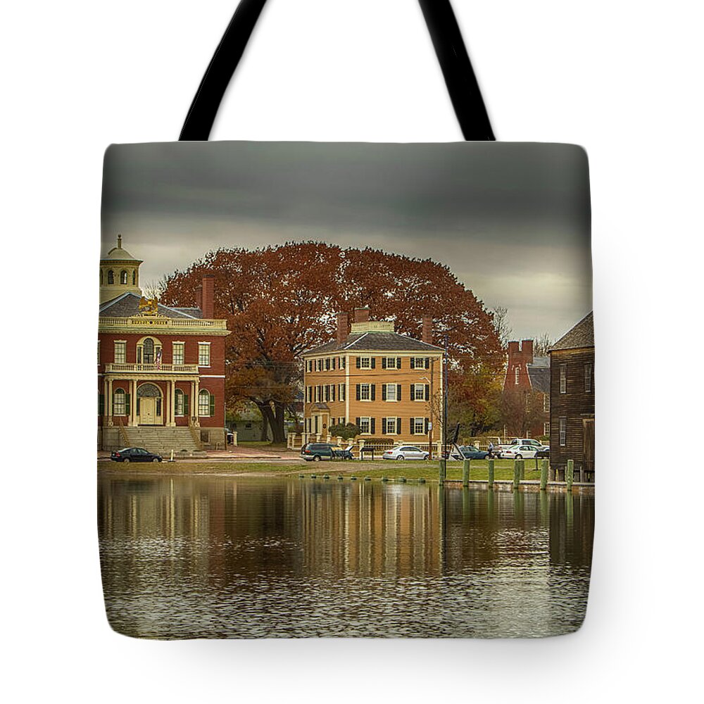 Salem Ma Tote Bag featuring the photograph Salem's Maritime heritage by Jeff Folger