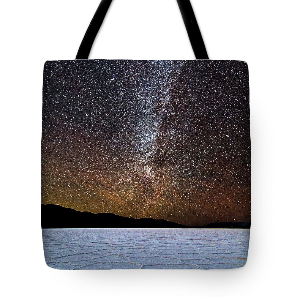 National Park Tote Bag featuring the photograph Salt Flats Nightscape by Steven Keys