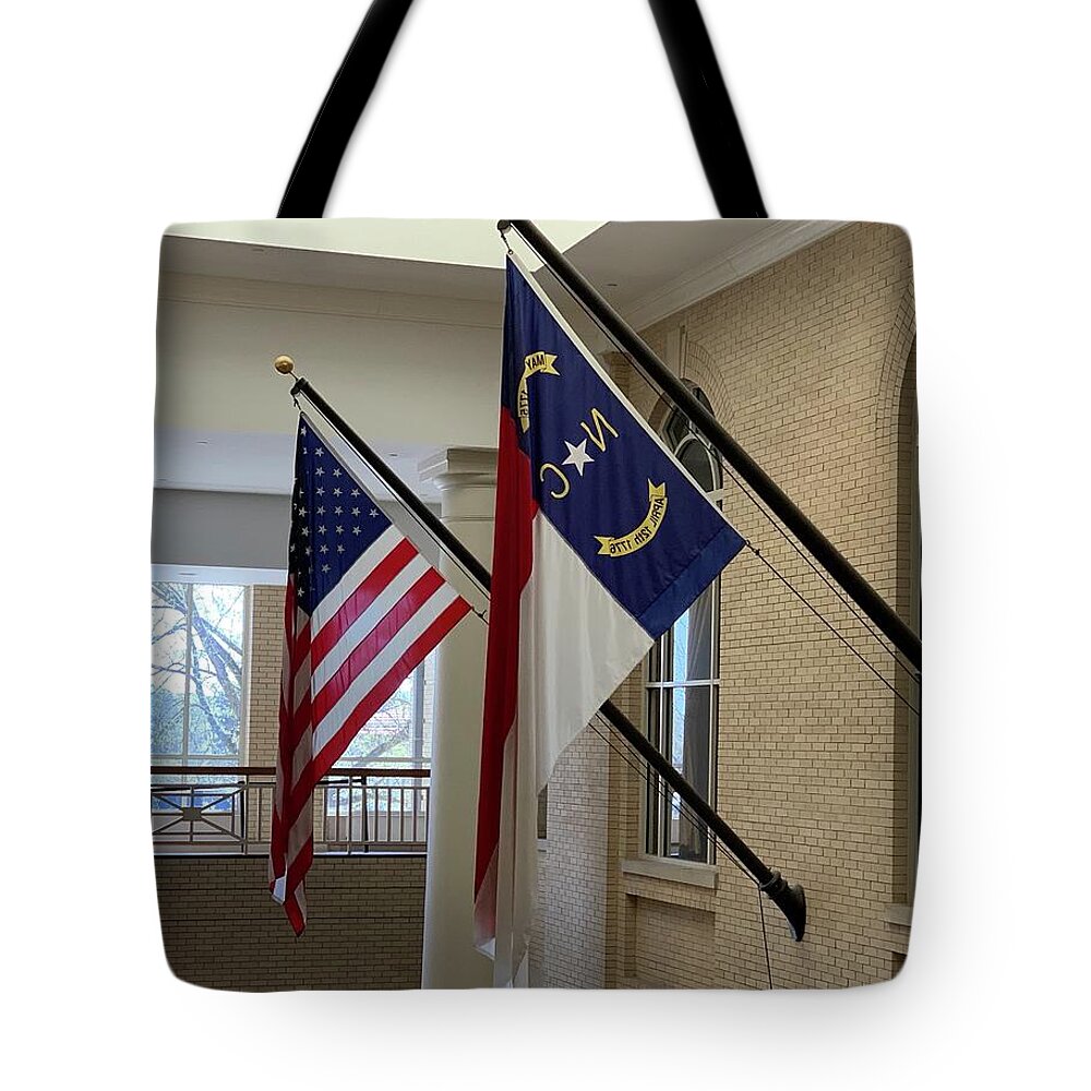 Flag Tote Bag featuring the photograph Salute by Lee Darnell