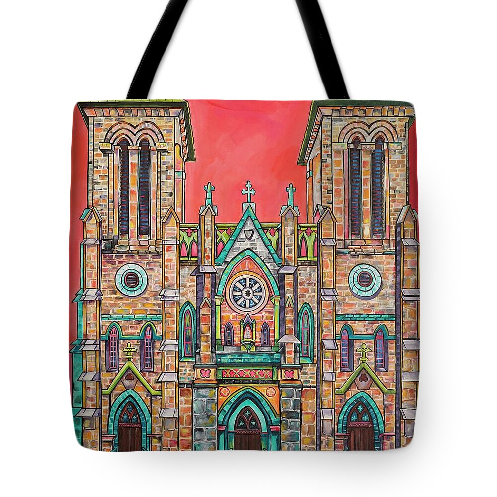 San Fernando Cathedral San Antonio Tote Bag featuring the painting San Fernando by Patti Schermerhorn