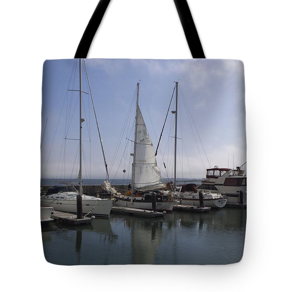 Tote Bag featuring the photograph San Francisco Sail Boats by Heather E Harman