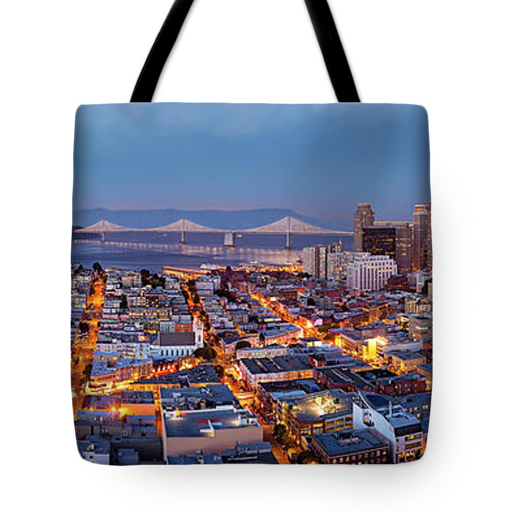 Gary-johnson Tote Bag featuring the photograph San Francisco Skyline by Gary Johnson