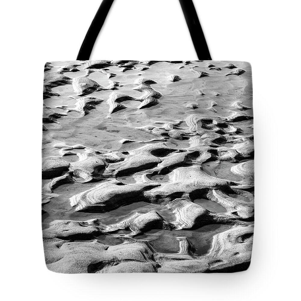 Beach Tote Bag featuring the photograph Sand Abstract by Cathy Kovarik