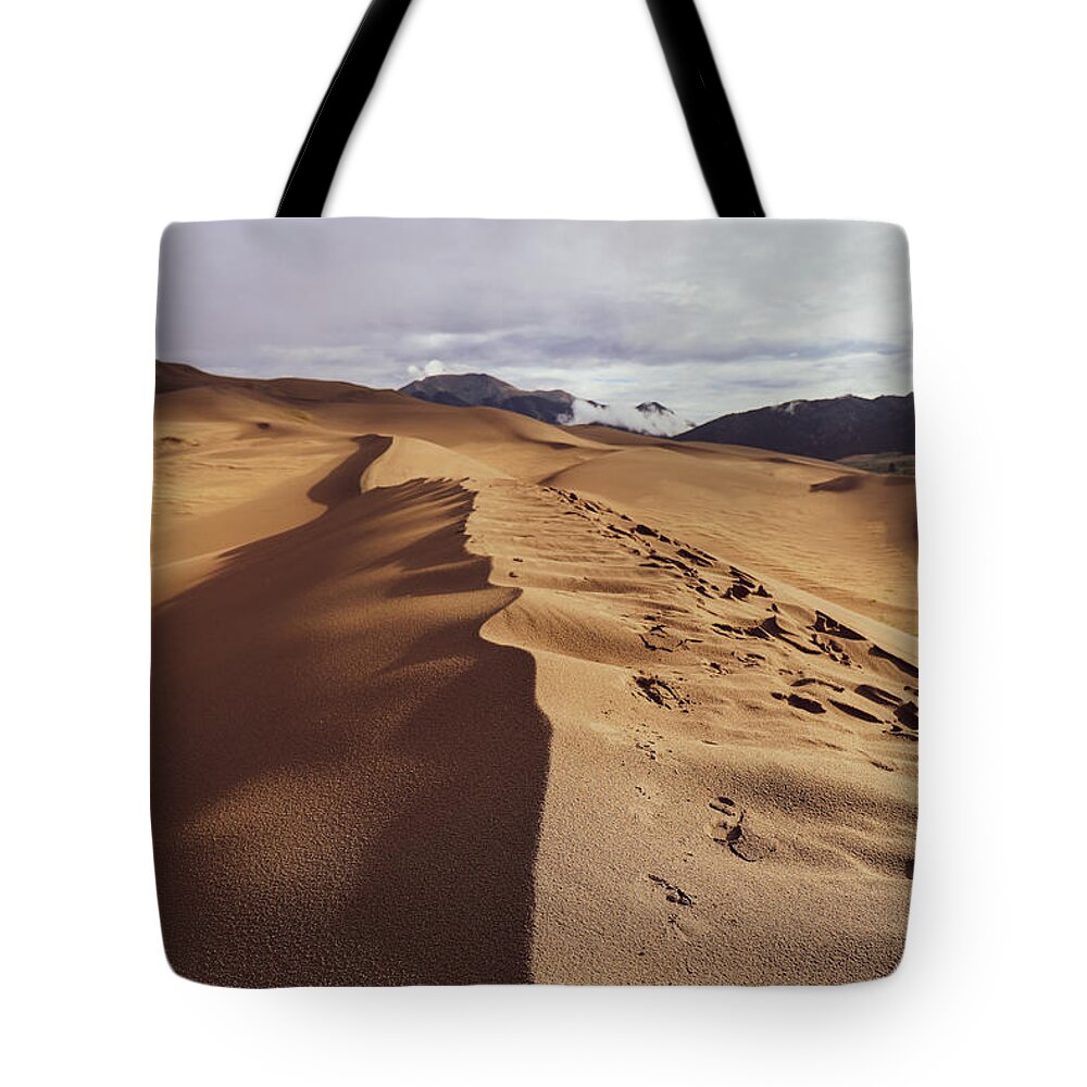 Mountain Tote Bag featuring the photograph Sand Dune Dayz in color by Go and Flow Photos