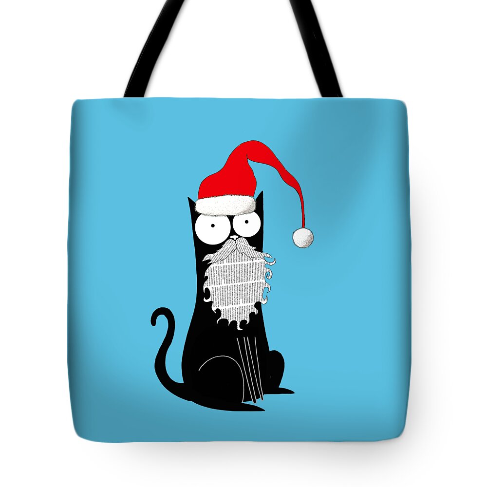 Christmas Tote Bag featuring the mixed media Santa Claws by Andrew Hitchen