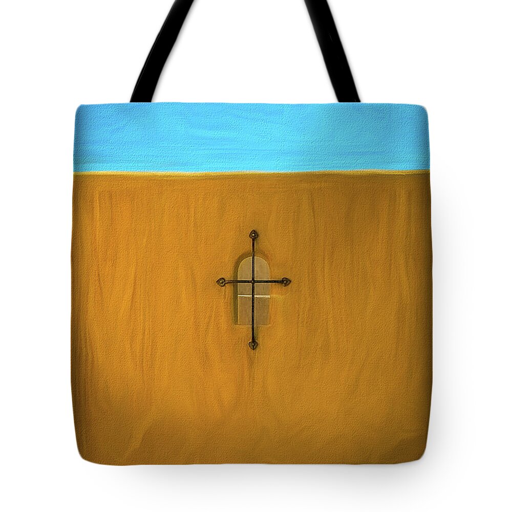 Adobe Wall Tote Bag featuring the photograph Santa Fe 1 by Wade Brooks