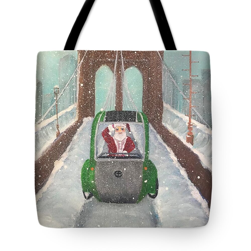 Organic Transit Tote Bag featuring the painting ELF Scene 2020 by Deborah Naves