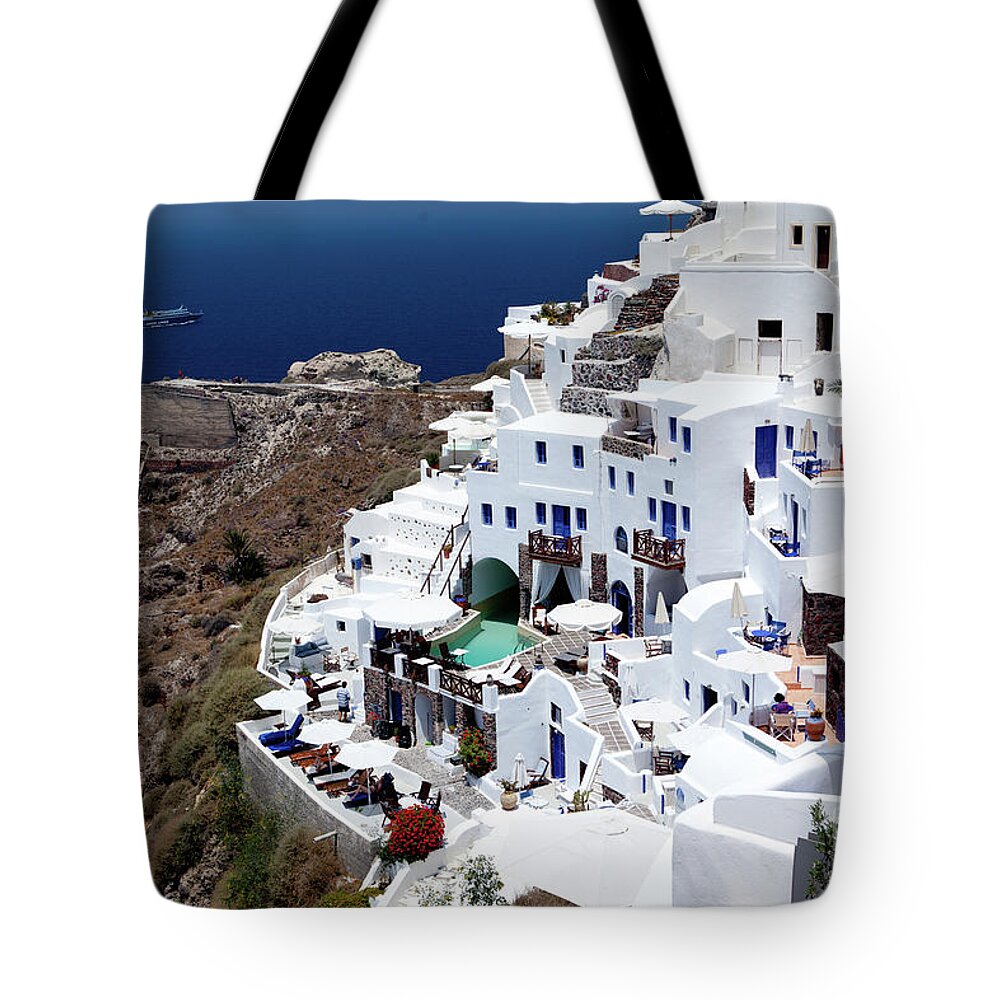 Santorini Tote Bag featuring the photograph Santorini XIV by Rich S