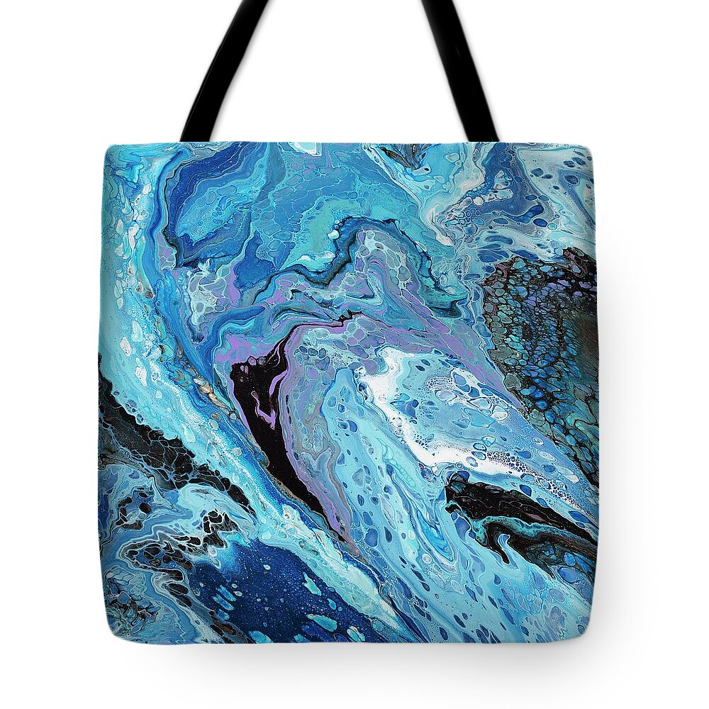Ocean Tote Bag featuring the painting Sapphire by Tamara Nelson
