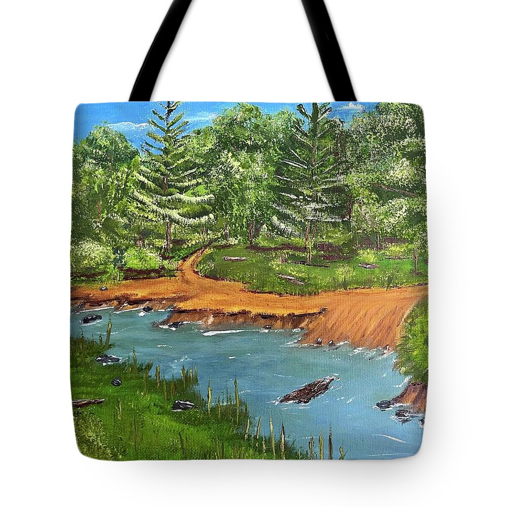Oil Tote Bag featuring the painting Sauble Memories by Lisa White