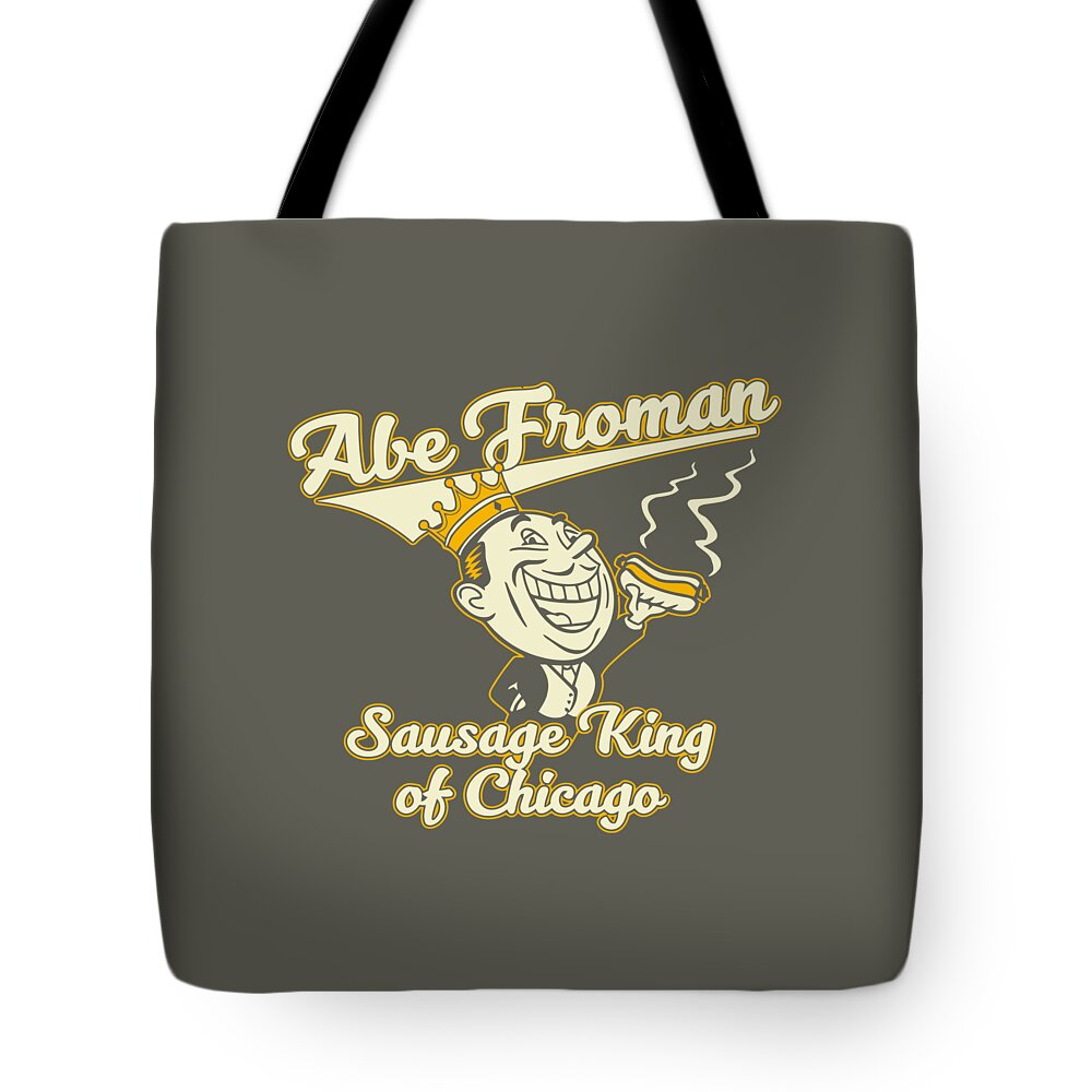 Ferris Tote Bag featuring the drawing Sausage King Of Chicago by Suci Puspasari