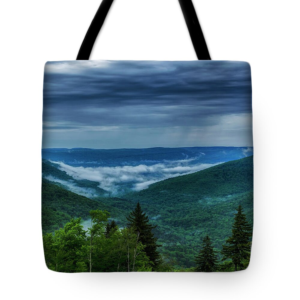 Spring Tote Bag featuring the photograph Scattered Showers in the Mountains by Thomas R Fletcher