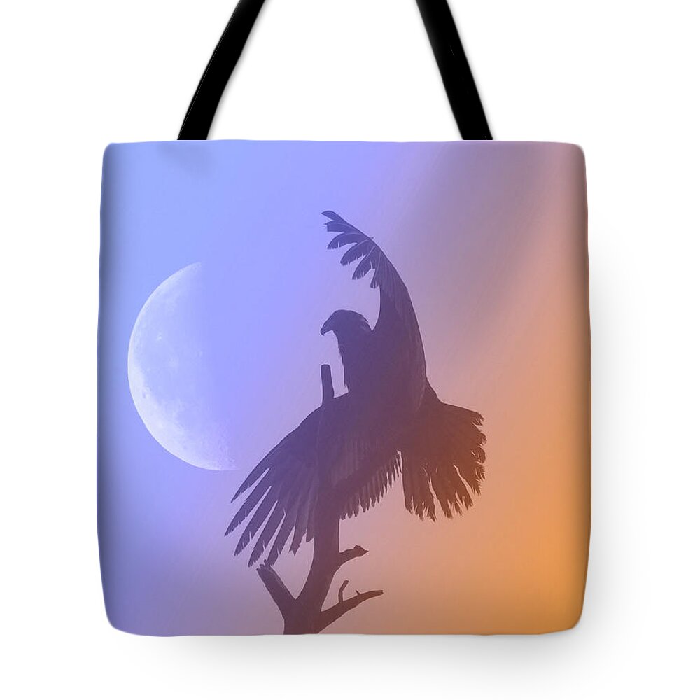 Moon Tote Bag featuring the photograph Scavenger Moon by Carl Moore