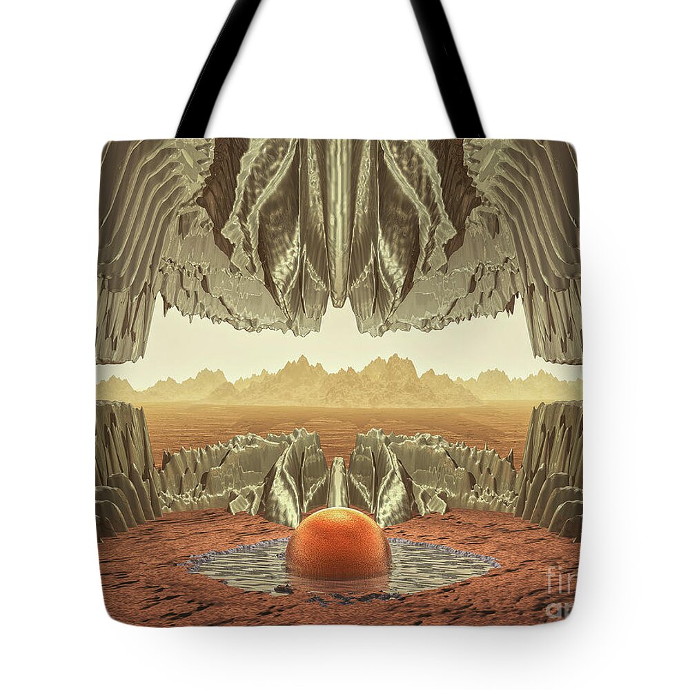 Prehistoric Tote Bag featuring the digital art Scene From Time by Phil Perkins