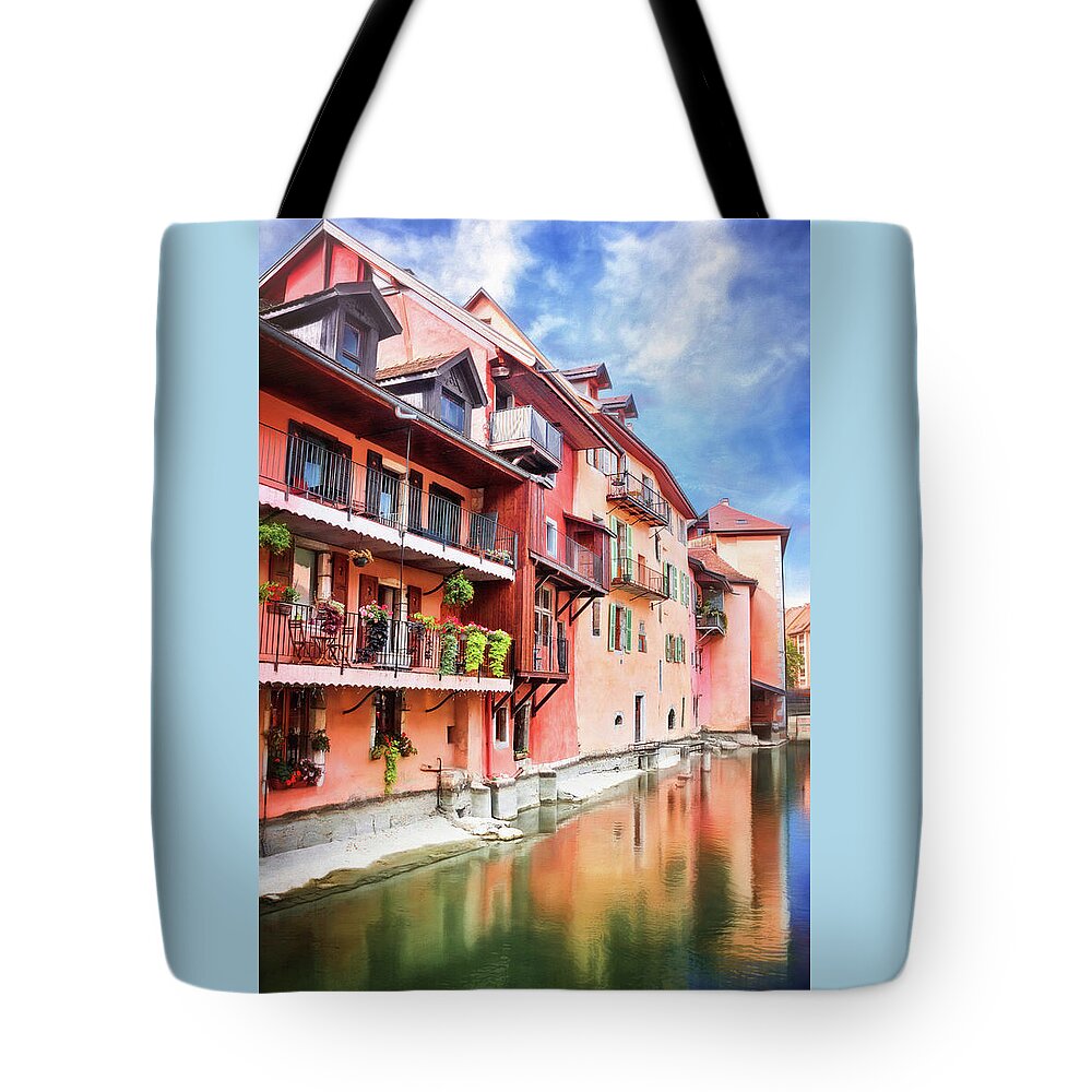Annecy Tote Bag featuring the photograph Scenes of Old Annecy France by Carol Japp