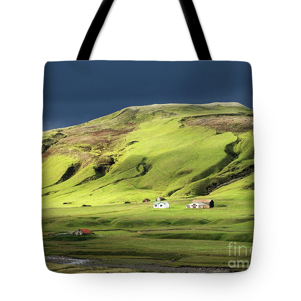 Iceland Tote Bag featuring the photograph Scenic landscape, Iceland by Delphimages Photo Creations