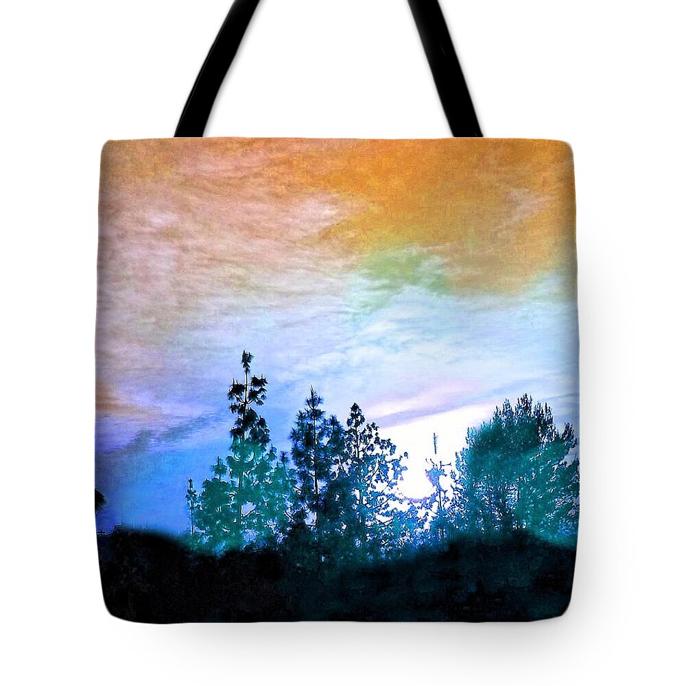 Sci Fi Tote Bag featuring the photograph Sci Fi Sunset by Andrew Lawrence