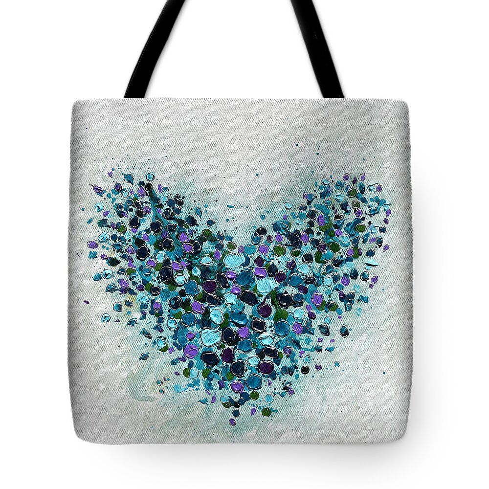 Heart Tote Bag featuring the painting Scintillant Heart by Amanda Dagg