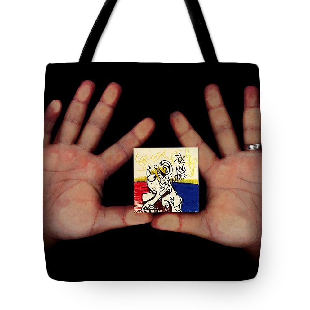 Post It Notes Scribbles- Tote Bag featuring the painting Scribble #3 by Gustavo Ramirez