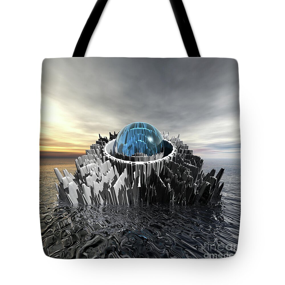 Anomaly Tote Bag featuring the digital art Sea Anomaly by Phil Perkins
