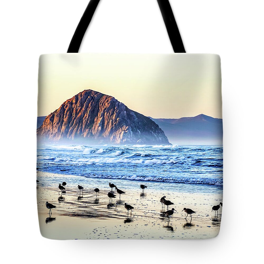 Morro Bay Tote Bag featuring the photograph Gathered by Brett Harvey