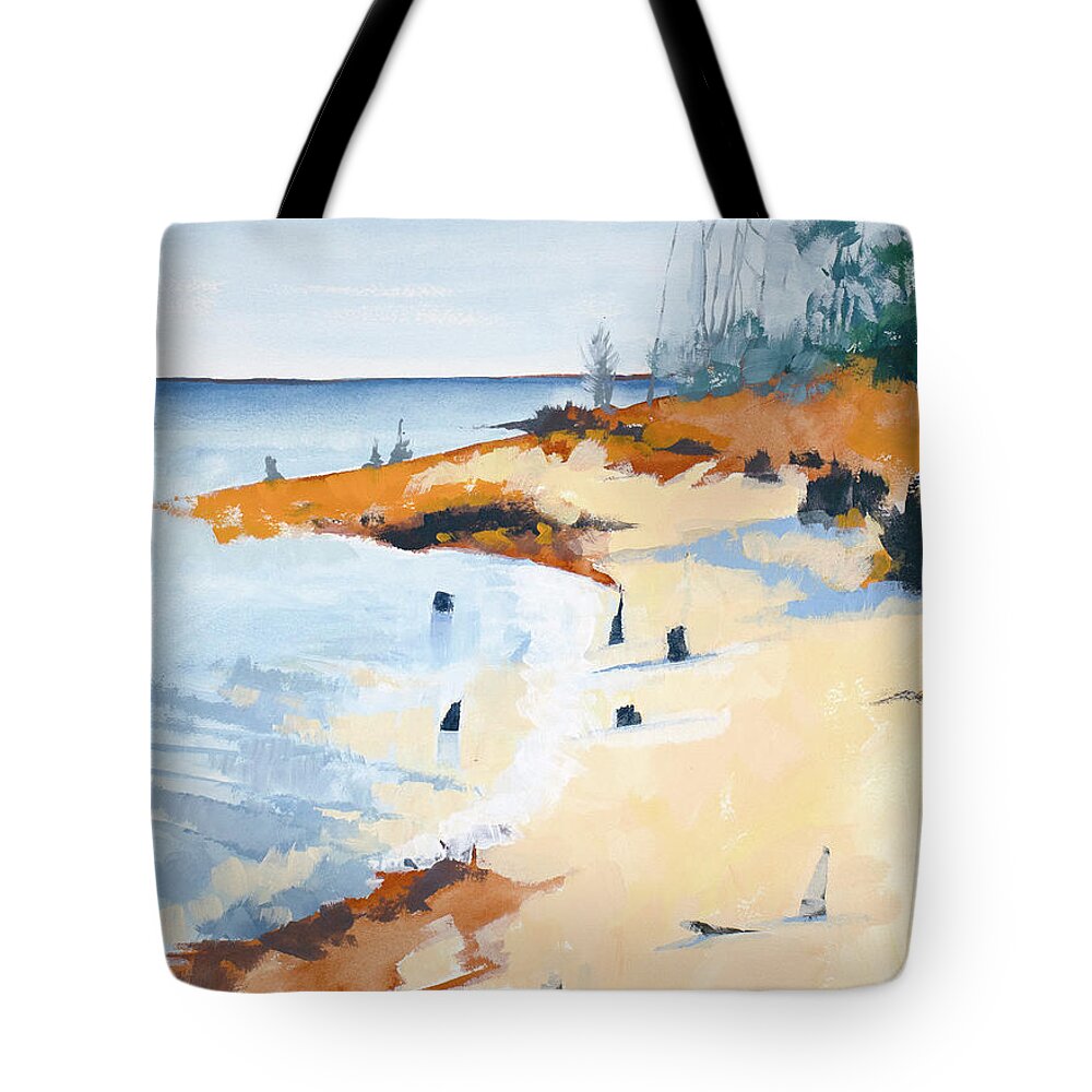 Inlet Tote Bag featuring the painting Sea Peace by Catherine Twomey