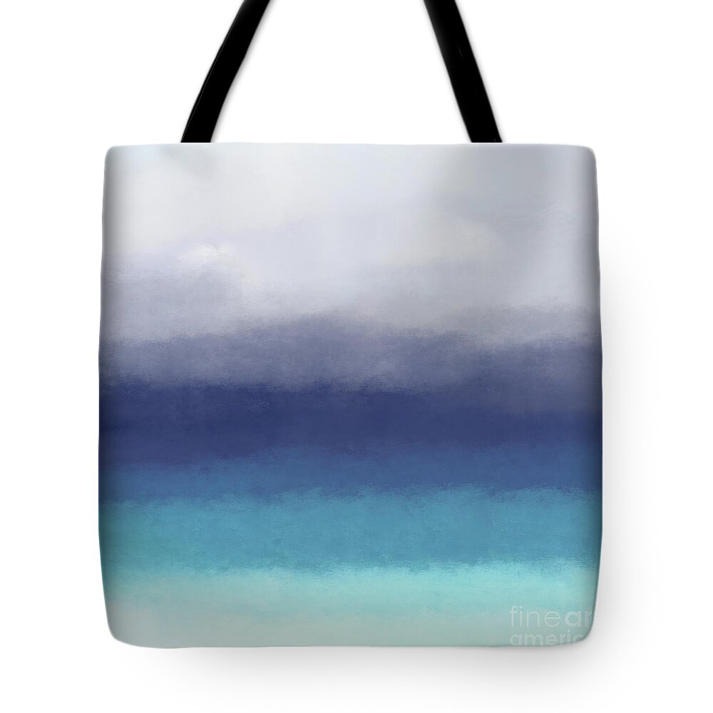 Ocean Tote Bag featuring the digital art Sea View 280 by Lucie Dumas