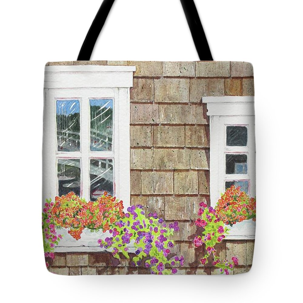 Seaside Tote Bag featuring the painting Seaside Vision by Mary Ellen Mueller Legault