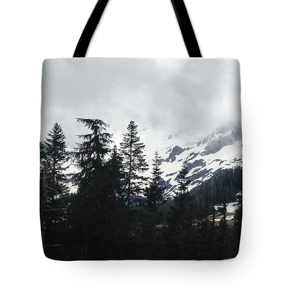 Winter Tote Bag featuring the photograph Seattle Mountain Top by Kathryn Alexander MA