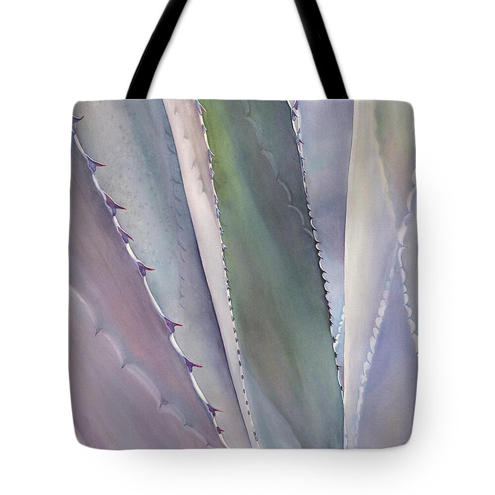 Original Framed Watercolor Painting Tote Bag featuring the painting Sedona Agave #1 by Sandy Haight