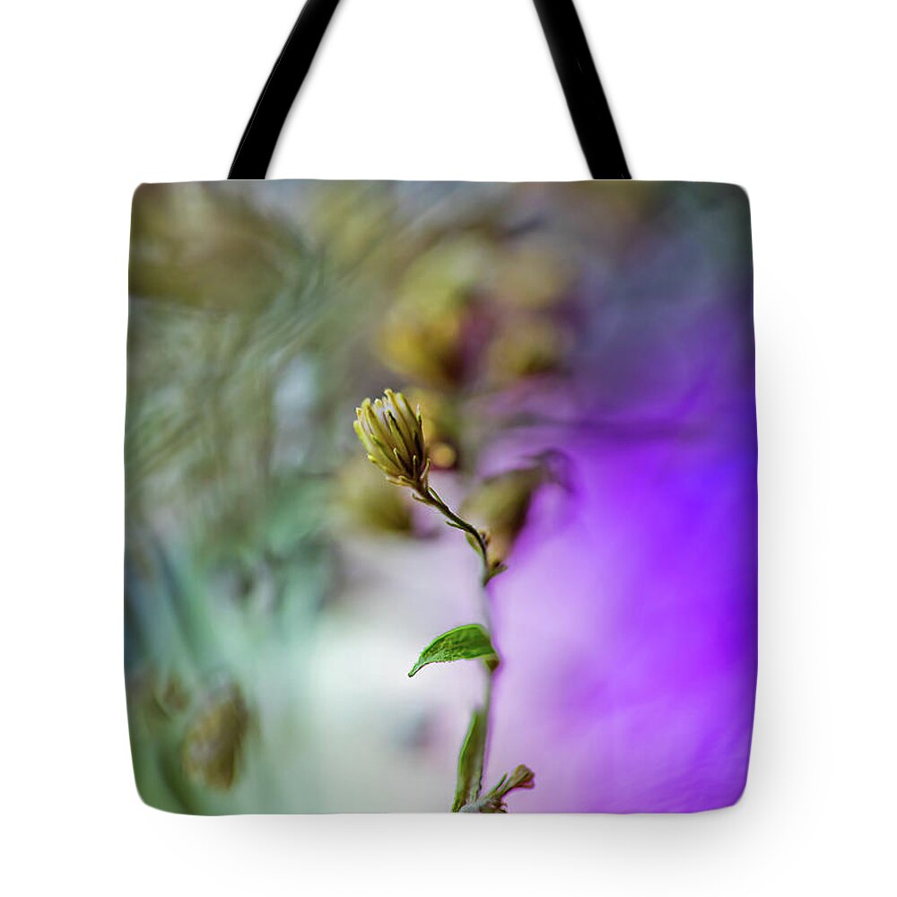 Abstract Flower Photograph Tote Bag featuring the photograph Self Isolated by Az Jackson