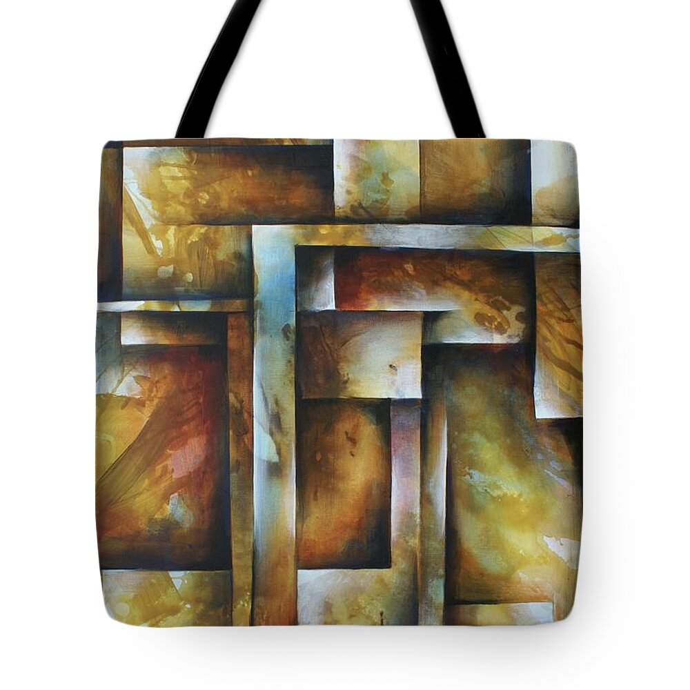 Cubism Tote Bag featuring the painting Stop by Michael Lang