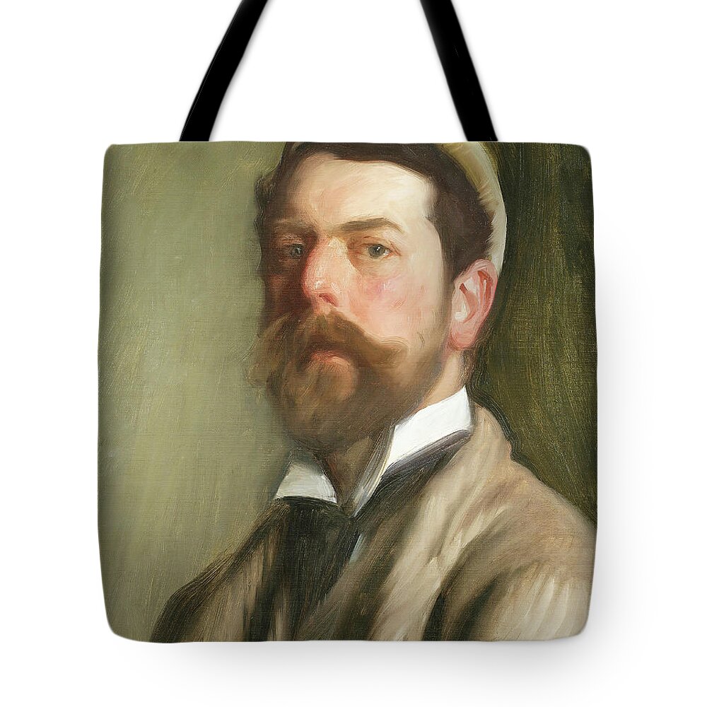 Sargent Tote Bag featuring the painting Self-Portrait - 1892 by Eric Glaser