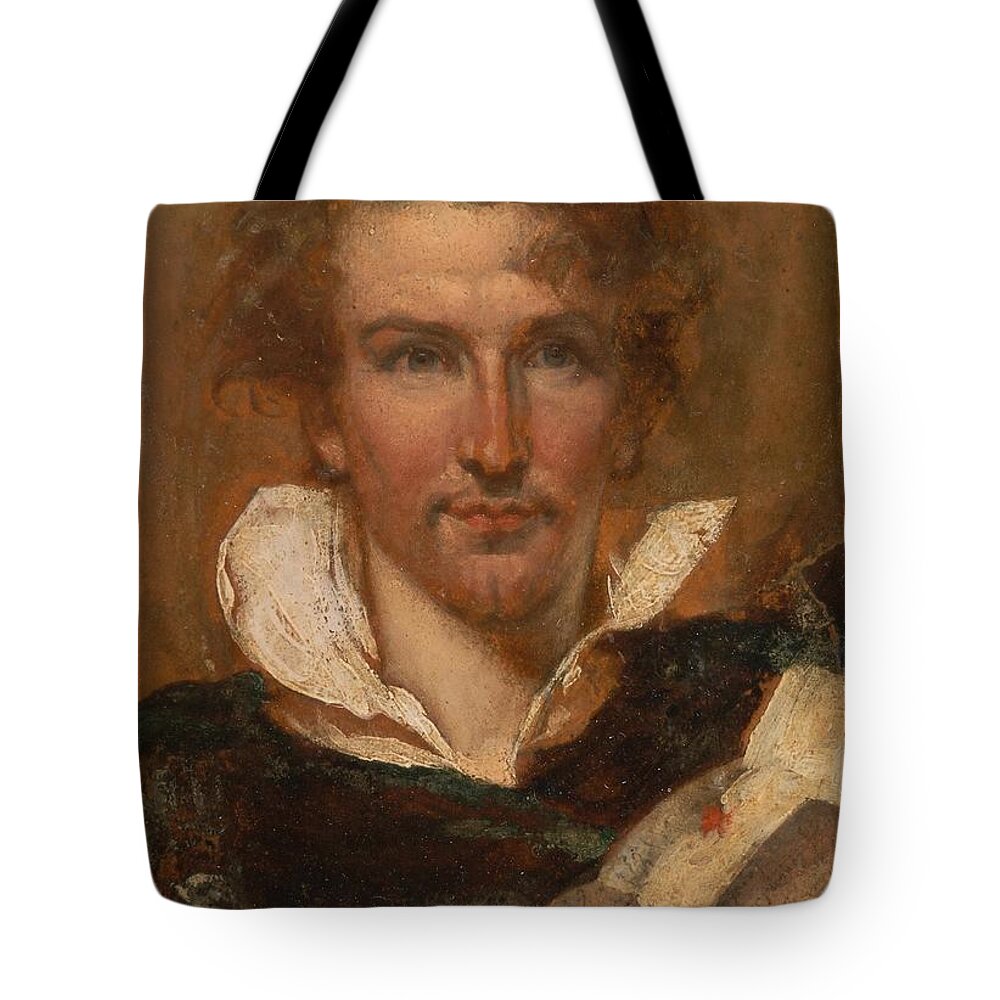  Tote Bag featuring the drawing Self-Portrait by William Etty