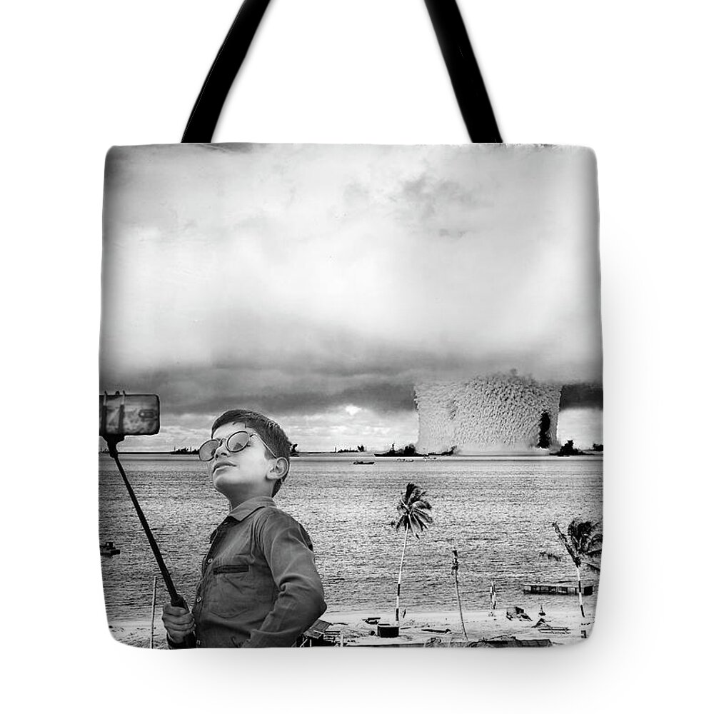 Photography Tote Bag featuring the photograph Selfie Photo-Bomb by Craig Boehman