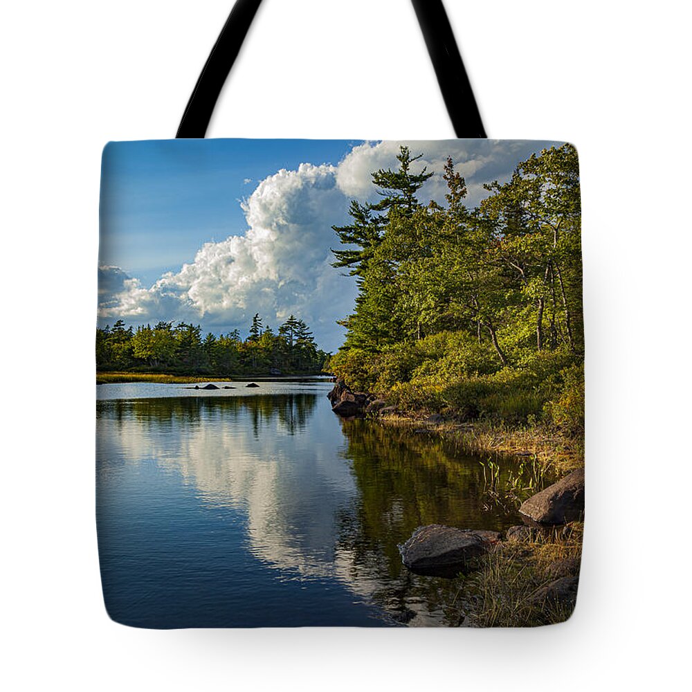 Portage Route Tote Bag featuring the photograph September Lake by Irwin Barrett