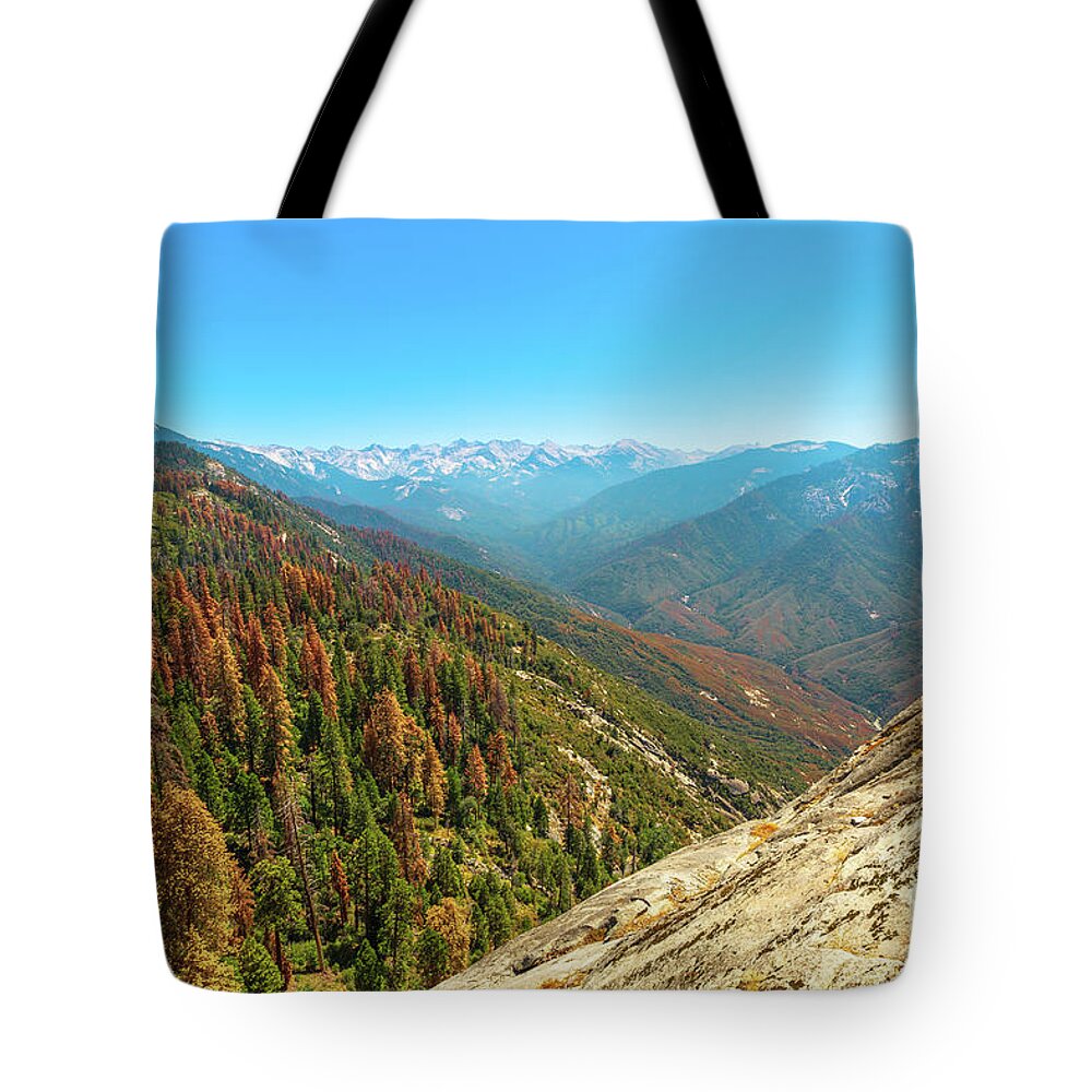 California Tote Bag featuring the photograph Sequoia Moro Rock trail by Benny Marty