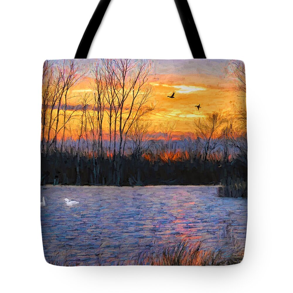 Pond Tote Bag featuring the photograph Peaceful Calm by Jack Wilson