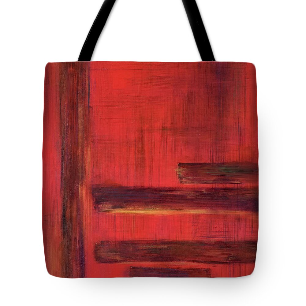 Abstract Tote Bag featuring the painting Serenity by Tes Scholtz