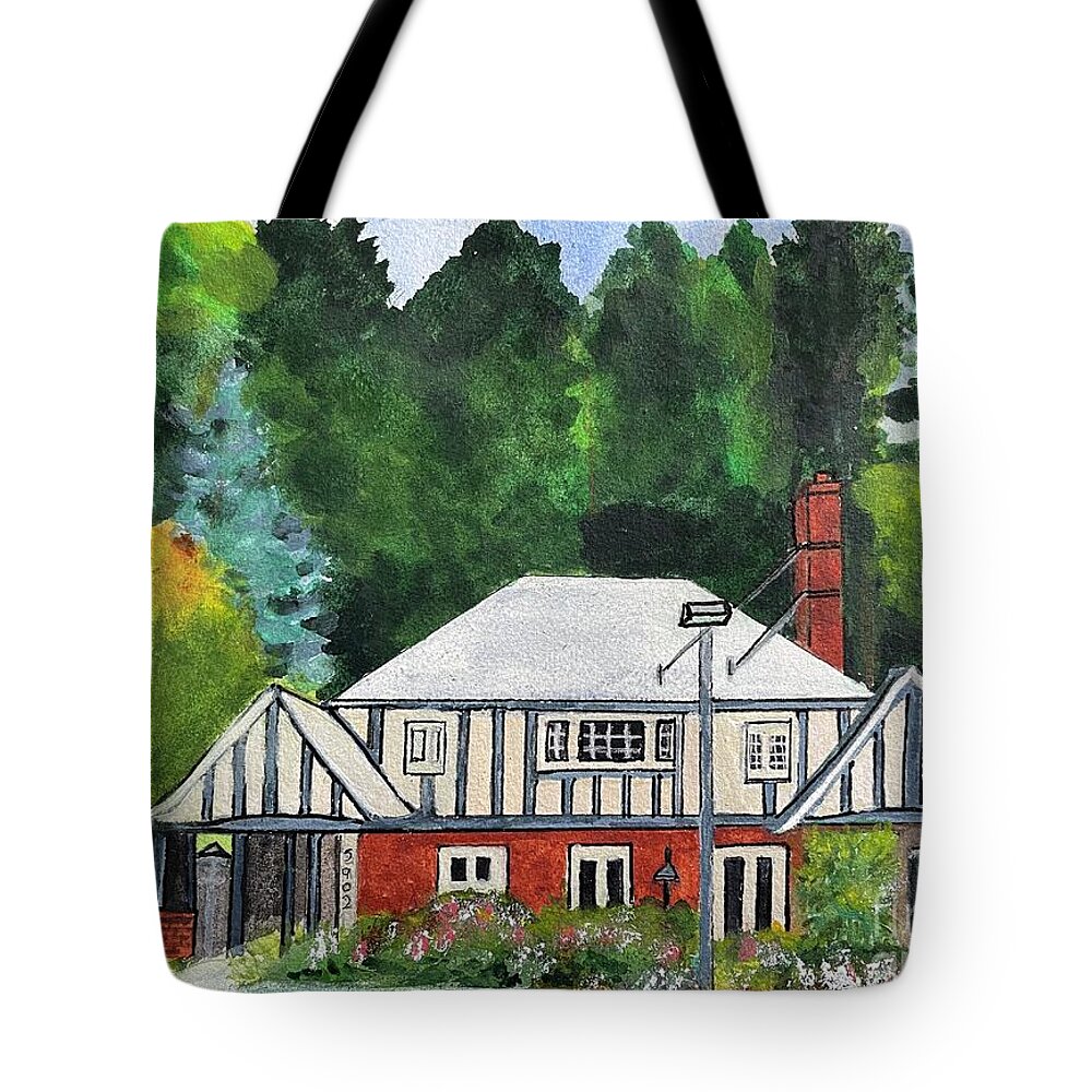 Seward Park Tote Bag featuring the painting Serward Park Seattle, Washington by Suzanne Lorenz