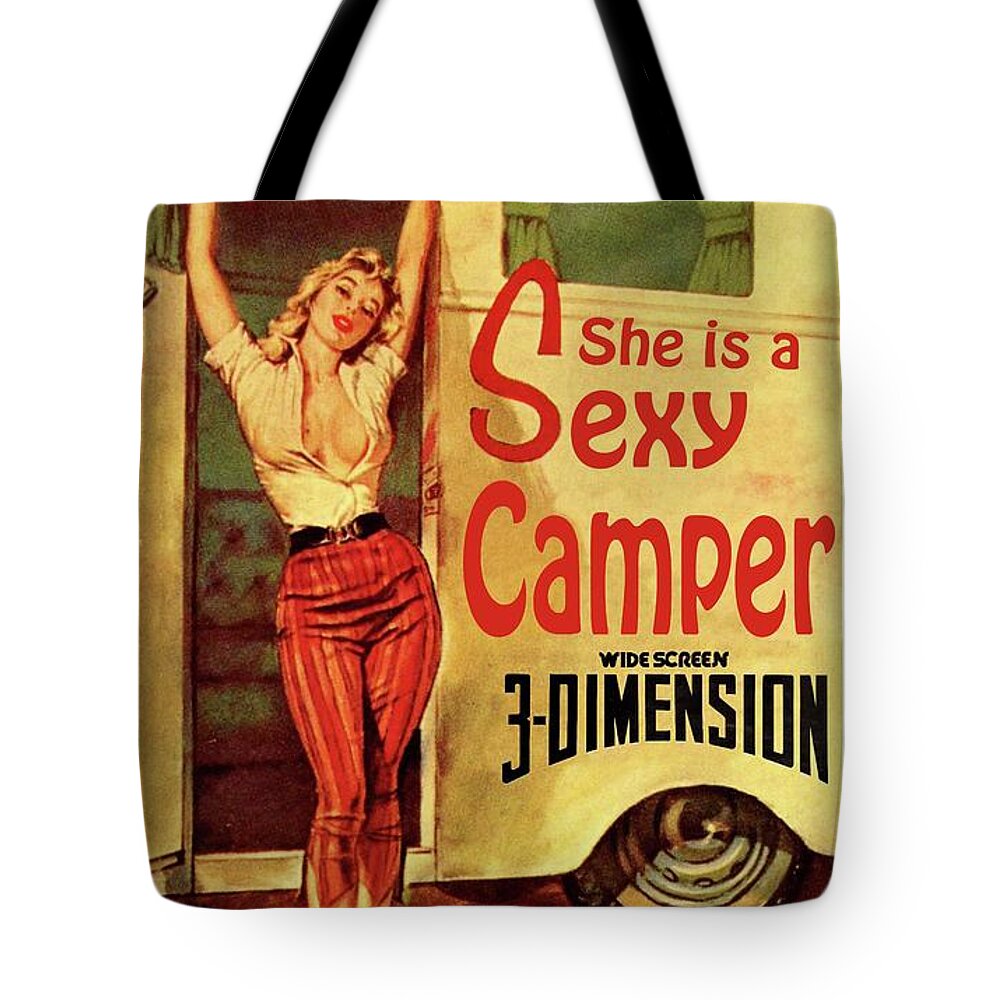 Sexy Tote Bag featuring the digital art Sexy Camper by Long Shot