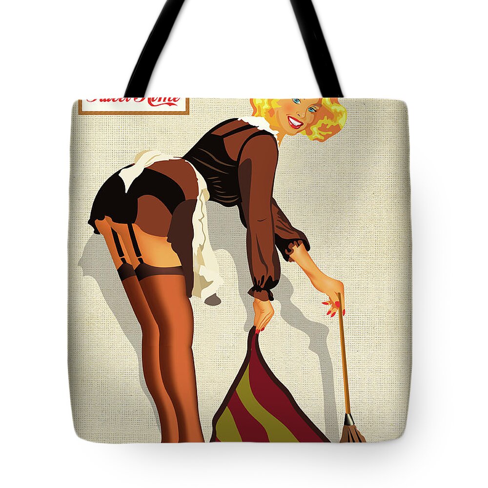 Cleaning Woman Tote Bags