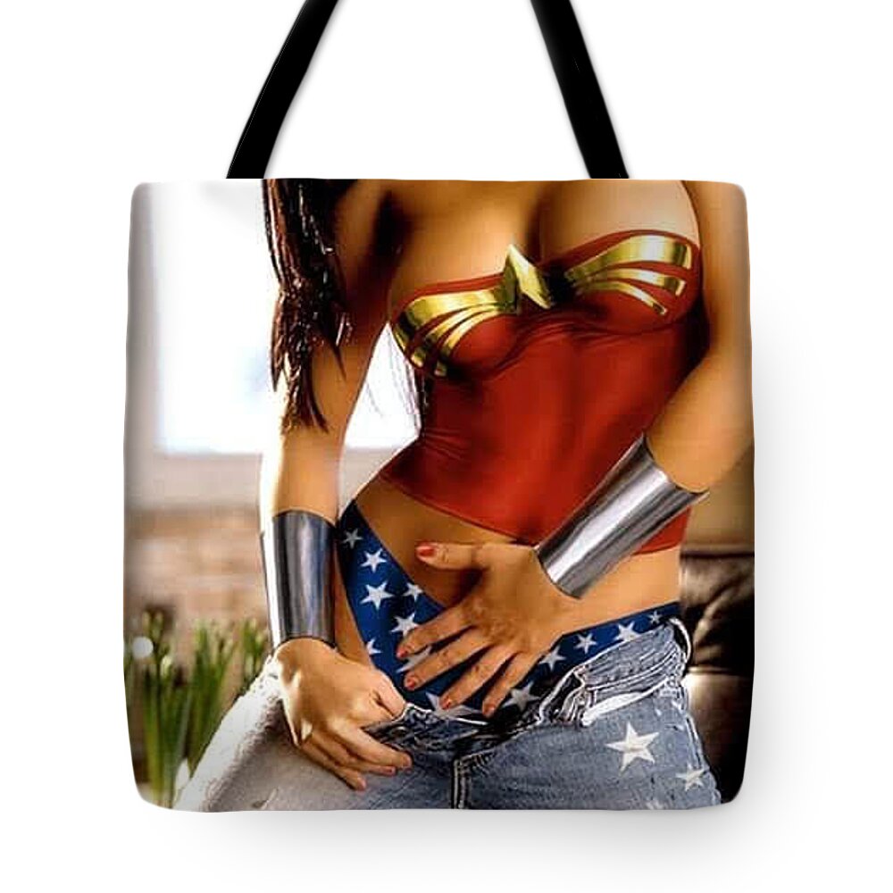 Sexy Wonder Woman Tote Bag by Ronald Aviz - Fine Art America