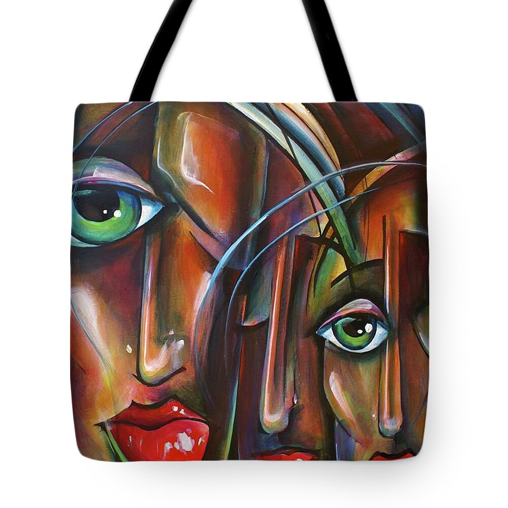 Urban Expressions Tote Bag featuring the painting Shade by Michael Lang