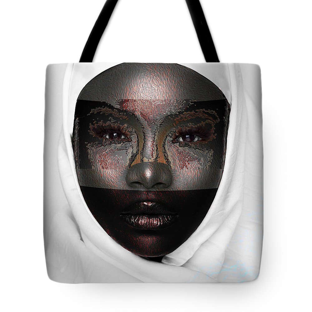 Shades Collection 1 Tote Bag featuring the digital art Shades of Me 2 by Aldane Wynter