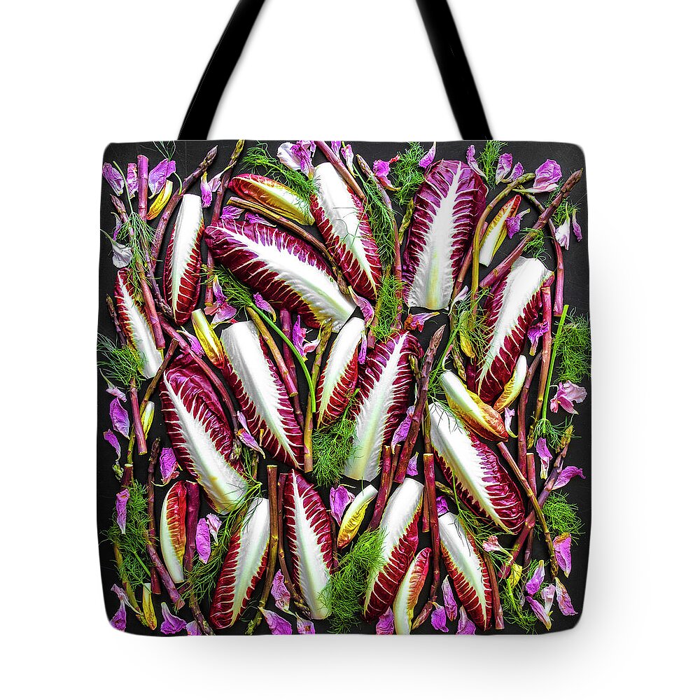 Shades Of Purple Food Tote Bag featuring the photograph Shades of Purple Food by Sarah Phillips