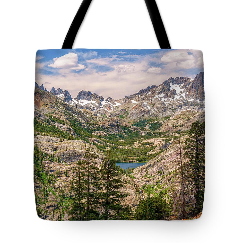 Shadow Tote Bag featuring the photograph Shadow Lake from High Trail by Kenneth Everett